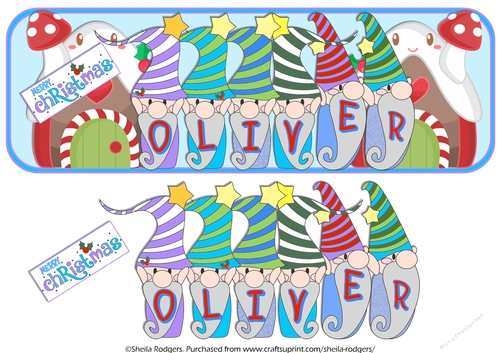 CHRISTMAS GNOME NAMES - OLIVER