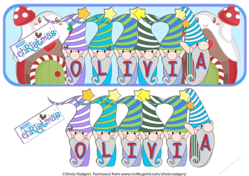 CHRISTMAS GNOME NAMES - OLIVIA