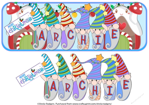 CHRISTMAS GNOME NAMES - ARCHIE