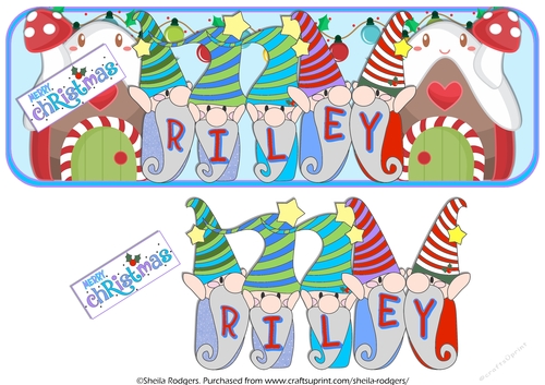 CHRISTMAS GNOME NAMES - RILEY