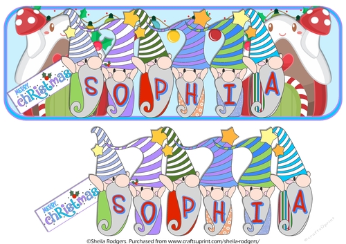 CHRISTMAS GNOME NAMES - SOPHIA