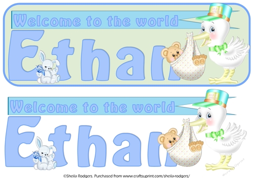 WELCOME BABY NAMES - ETHAN
