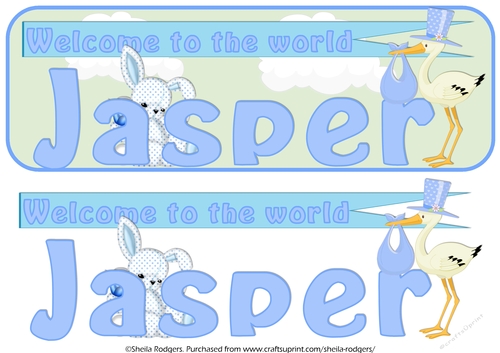 WELCOME BABY NAMES - JASPER