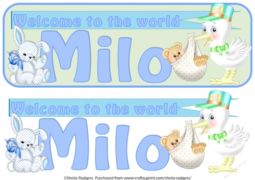 WELCOME BABY NAMES - MILO