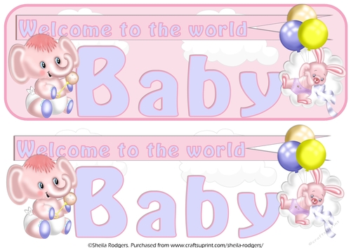WELCOME BABY NAMES - BABY PINK