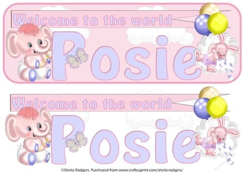 WELCOME BABY NAMES - POSIE