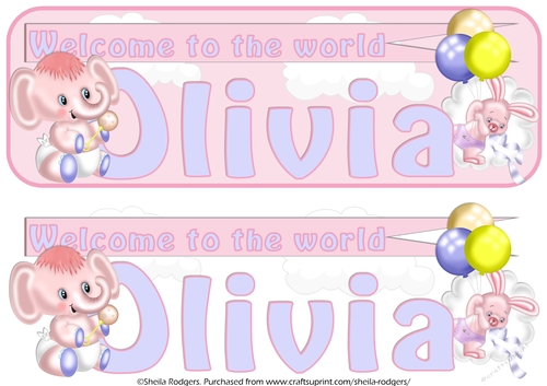 WELCOME BABY NAMES - OLIVIA