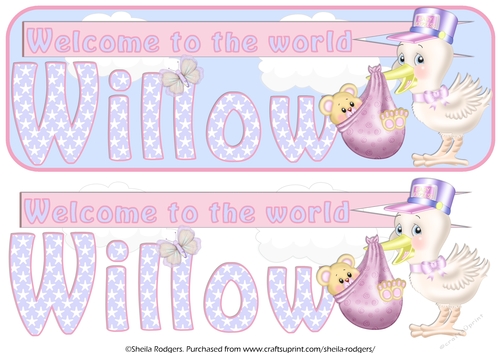 WELCOME BABY NAMES - WILLOW