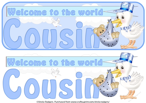 WELCOME BABY NAMES - COUSIN BLUE
