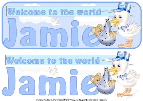 WELCOME BABY NAMES - JAMIE