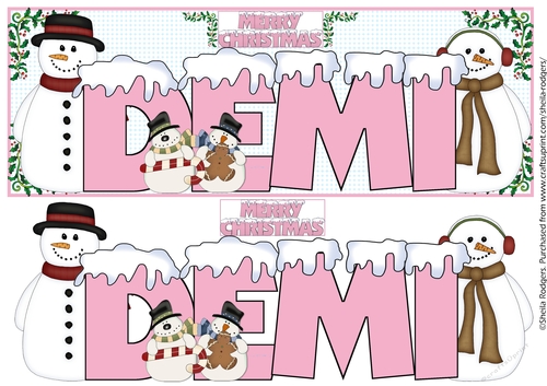 SNOW CAPPED NAMES - DEMI PINK