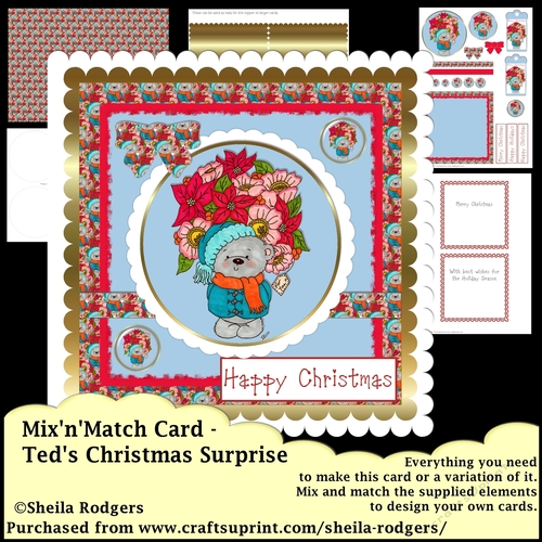 MixnMatch Card - Teds Christmas Surprise