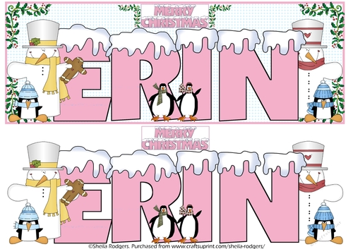 SNOW CAPPED NAMES - ERIN PINK