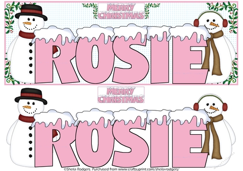 SNOW CAPPED NAMES - ROSIE PINK