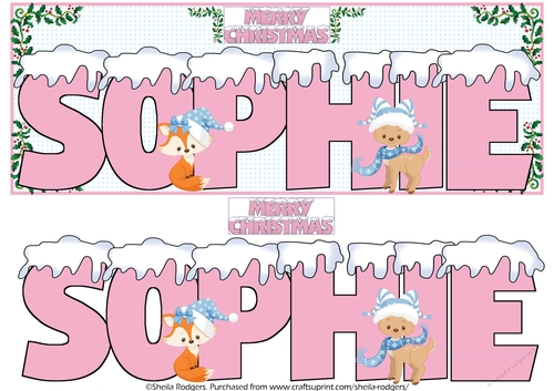 SNOW CAPPED NAMES - SOPHIE PINK