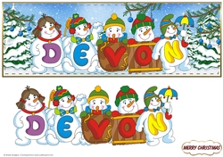 SNOWMEN NAMES LARGE DL - DEVON