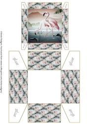 Gift Box - Hand Painted Flamingoes