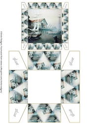 Gift Box - Hand Painted Harbour Scene
