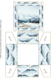 Gift Box - Hand Painted Winter Hills