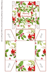 Gift Box - Christmas Poinsettia Wreath