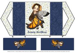 Orange Butterfly Cookie Triangle Front Gatefold