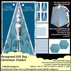HEXAGONAL GIFT BAG - CHRISTMAS TRINKET