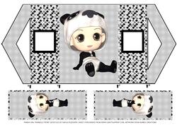 Panda Girl Triangle Front Gatefold