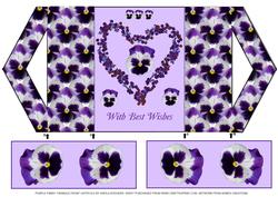 Purple Pansy Triangle Front Gatefold