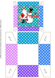 GIFT BOX - SANTA AND SNOWMAN DOTS