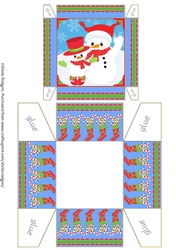 GIFT BOX - WAVING SNOWMEN