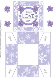 GIFT BOX - PURPLE POINSETTIAS