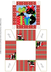 GIFT BOX - CHRISTMAS BLACK CATS