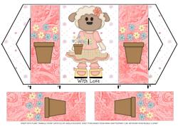 Sheep with Plant Triangle Front Gatefold