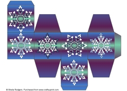 ALL IN ONE GIFT BOX - SNOWFLAKES ON BLUE
