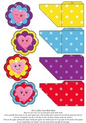 Corner Bookmarks - Set of 4 - Heart Emoticons