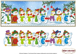 SNOWMEN NAMES LARGE DL - LOTTIE-MAE