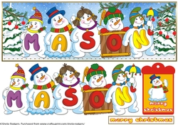 SNOWMEN NAMES LARGE DL - MASON