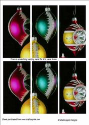 Christmas Baubles on Black (panels)