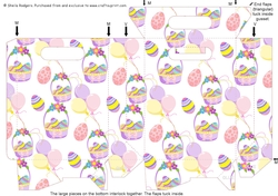 Gusset Sided Gift Bag - Easter Egg Baskets