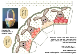 EASTER BASKET 1 - BUNNIES WITH EGGS
