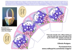 EASTER BASKET 1 - PURPLE BUTTERFLIES