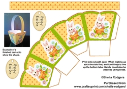 EASTER BASKET 1 - BUNNY IN PLANT POT