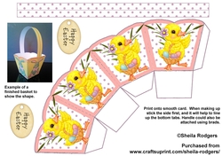 EASTER BASKET 1 - DUCKLING WITH EGG BASKET