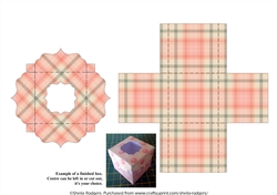 FANCY TOP CUBE BOX - TARTAN 1