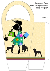 LARGE ROUND TOP GIFT BAG - RETAIL THERAPY 2