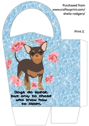 LARGE ROUND TOP GIFT BAG - DOGS DO SPEAK 1