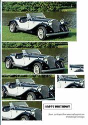 Black and White Classic Car