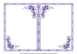 5x7 Floral Corner 1 - Thinking of You Insert