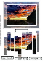 SLAT CARD - FIERY SUNSET