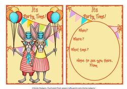 PARTY INVITATION - FUNNY RABBITS